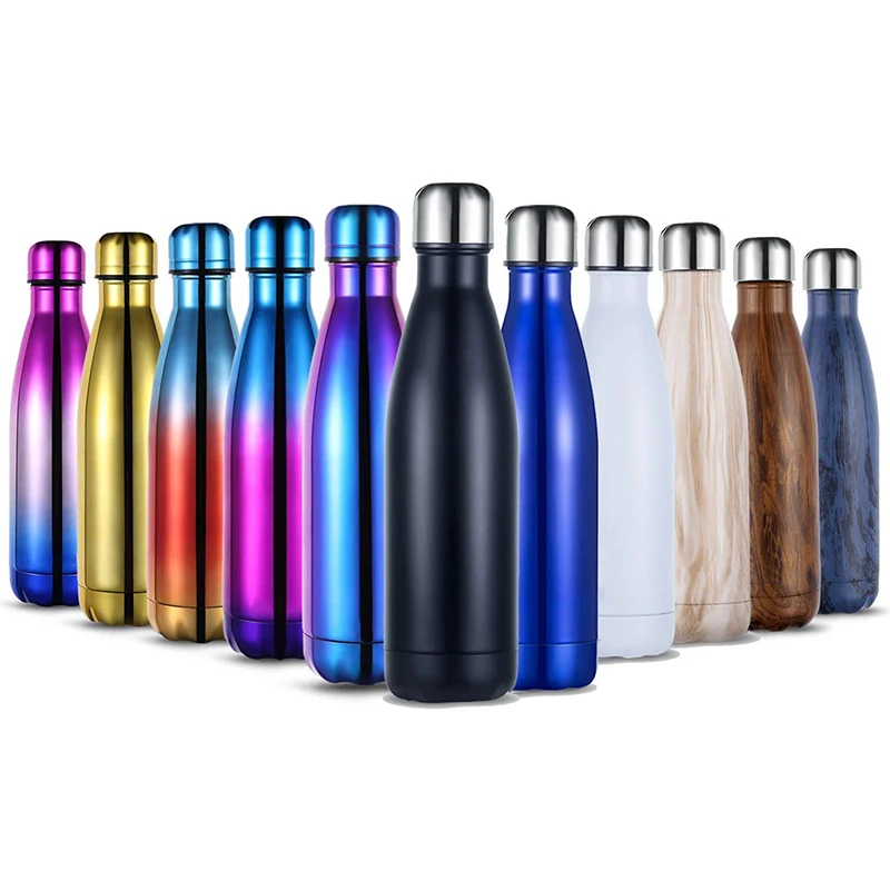 
Wholesale Custom Logo 500ml 750ml 1000ml Metal Eco Friendly Double Wall Vacuum Insulated Sports Stainless Steel Water Bottle 