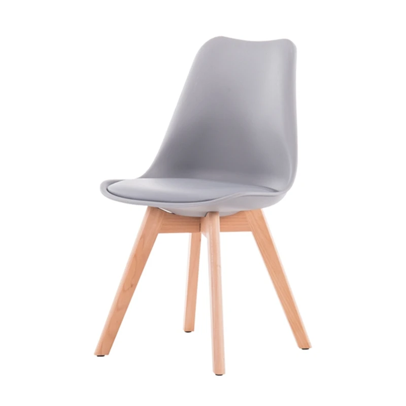 
Hot-sales Modern style Pretty plastic chair with PU cushion and wood legs PP Dining room/Living room furniture SC-133A 