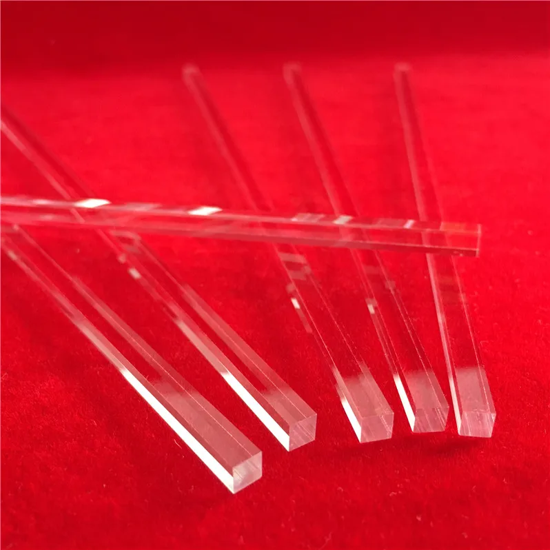 Квадратный ясный кварцевый стеклянный стержень для химических применений