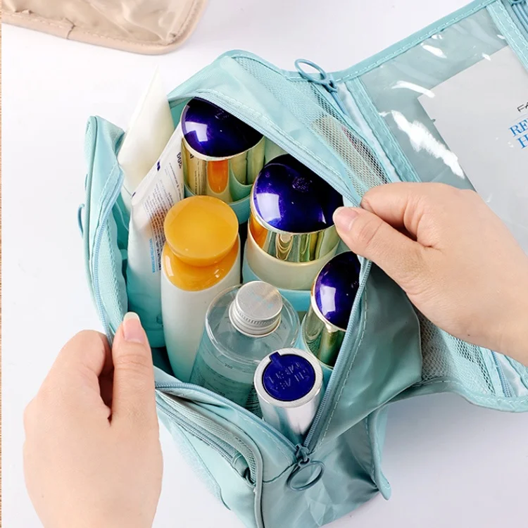 Waterproof Hanging Travel Makeup And Toiletry Bag Nylon Cosmetic Pouch Wash Makeup Bag Custom Logo Cosmetic Bags & Cases
