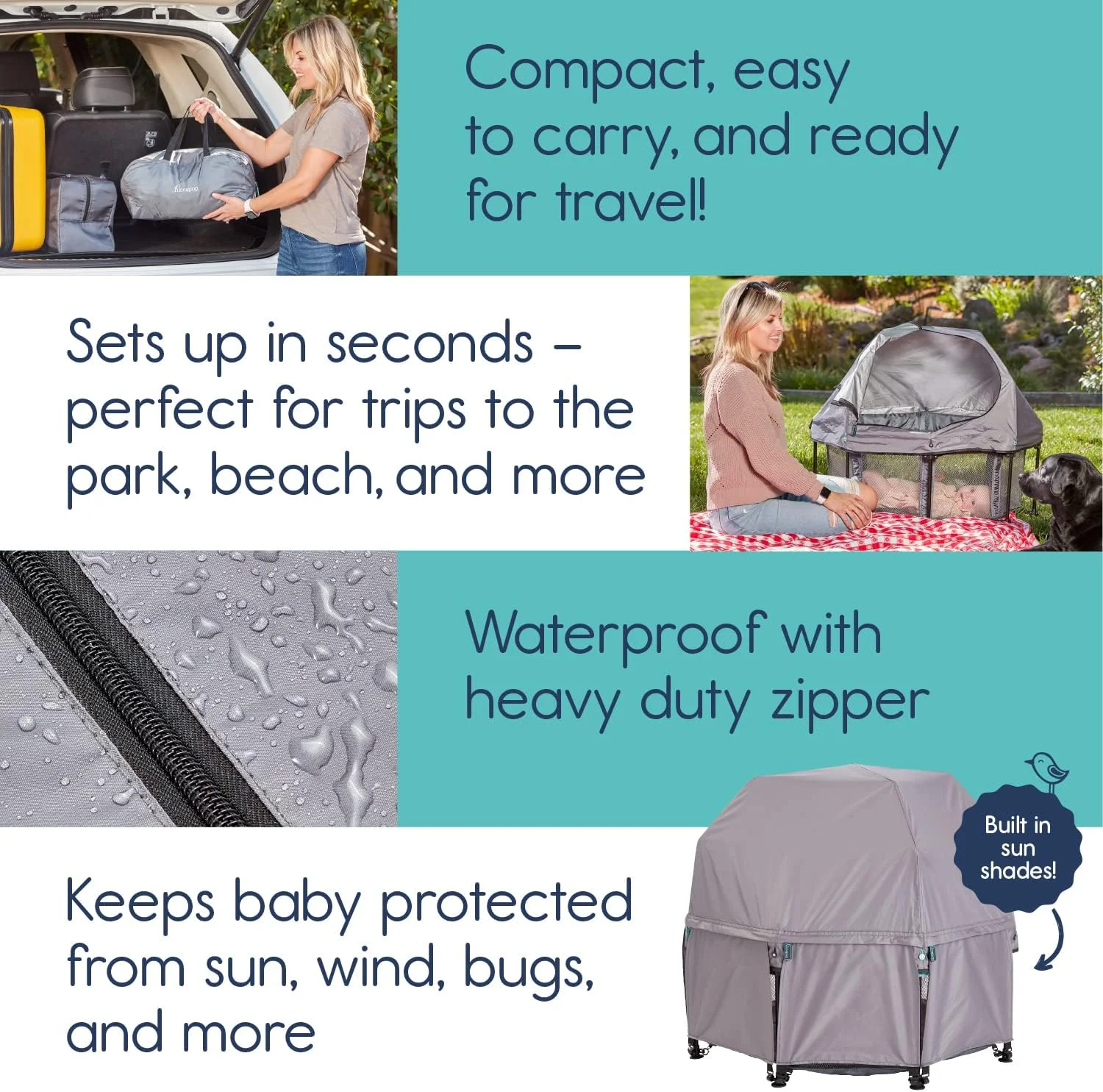 Portable Baby Tent Beach Travel Baby Tent Wind Shed  Worm Proof Baby Tent