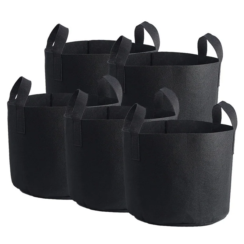 1 3 5 30 60 65 75 300 Gallon Tan Garden Plant Grow Bag Fabric Pots with Strap Handles