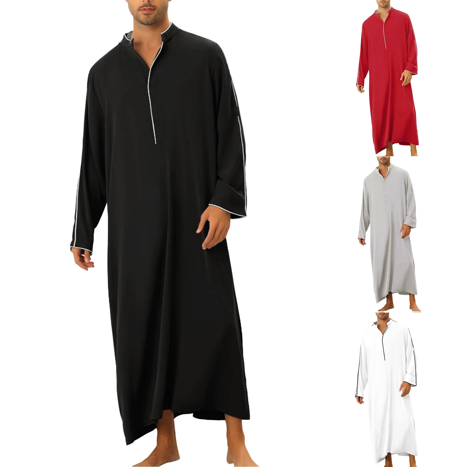 Custom Middle East  Abaya Dubai Oman Ramadan Robebe Jubba Muslim Saudi Arab Daffah Dubai Thobe For Men