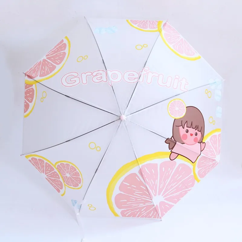 New Design 21 inch Automatic Straight EVA Rain Umbrella 8k Rib Sun Umbrella Transparent For Children