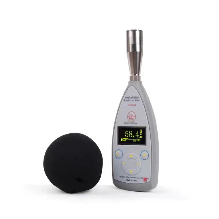 17-132 dBA Low noise measurement noise  sound level meter AWA5661-1B type Class 1 sonometro
