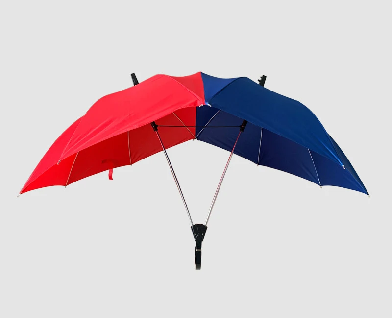 Adults Manual/Semi-Automatic Control Double Shaft Straight Umbrella 8K Mini Twin-Lover Couples Design Logo Plastic Metal Hanging