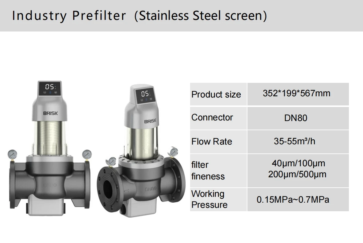 33-35T/h large treatment flow rate ro pre filter water softener sediment pre filter for commercial and industrial