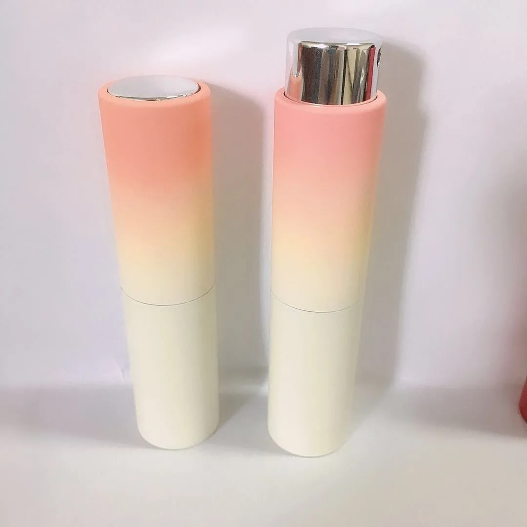 Empty gradient pink color blue color 8 ml 10 ml oral spray bottle refillable travel size twist aluminum atomizer perfume bottles