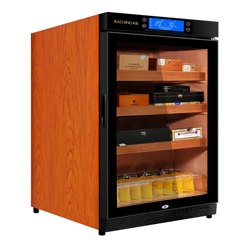 Factory Direct Offer Premium natural wooded Electric cigar cabinet humidor