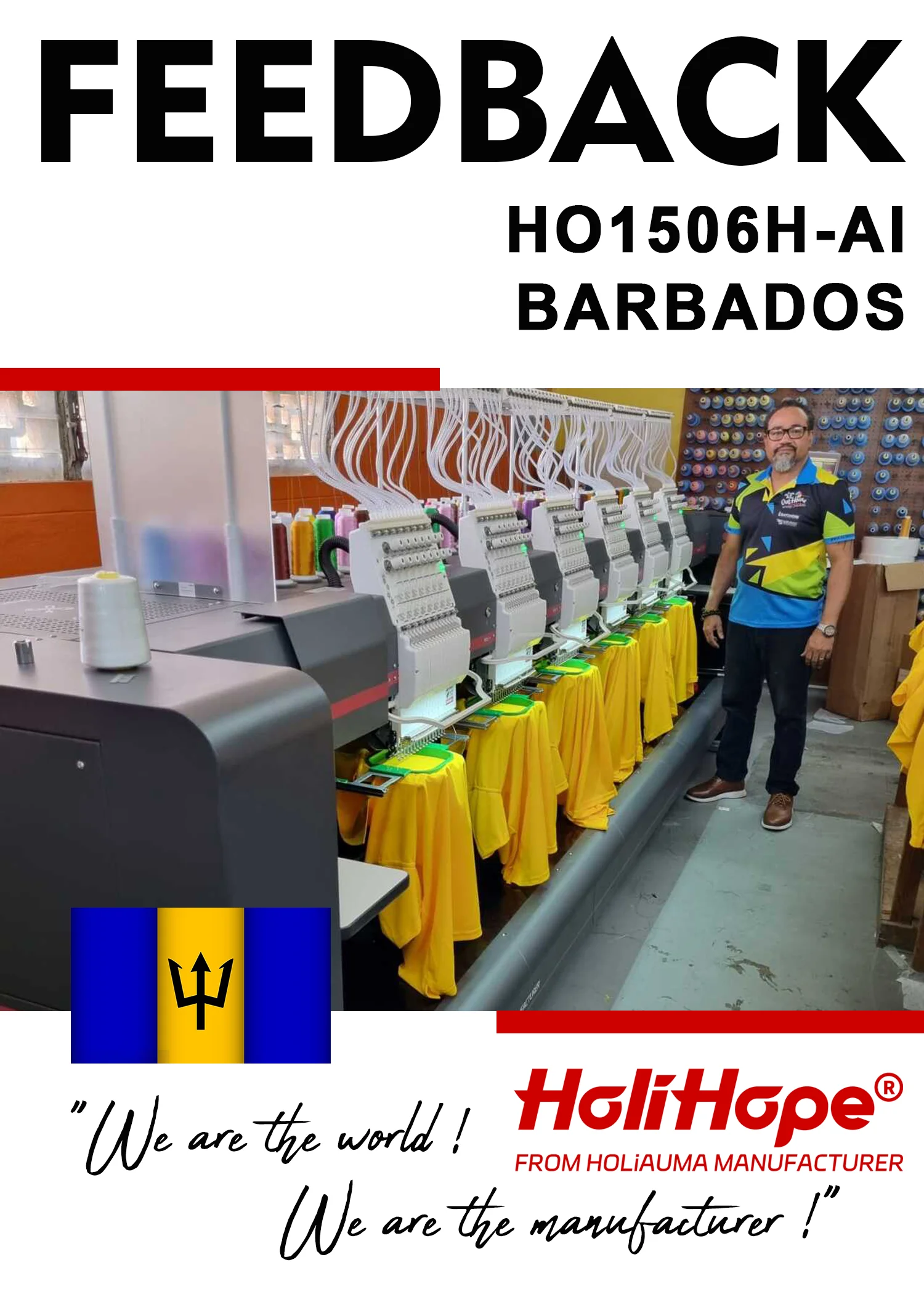 10 Years Warranty Holiauma Holihope 6 head computerized cheap embroidery machine quality like barudan embroidery machines sale