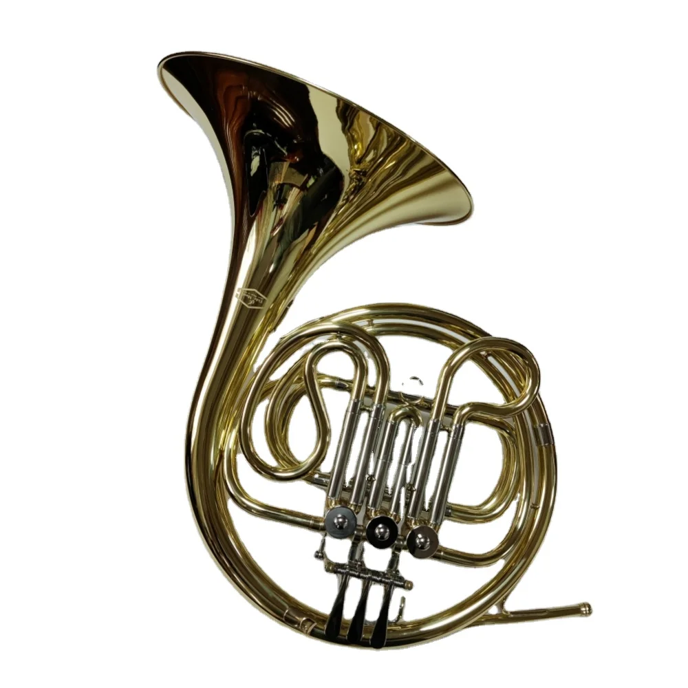 French Horn  Gold Lacquer   Tone F 3-key Single Popular Grade