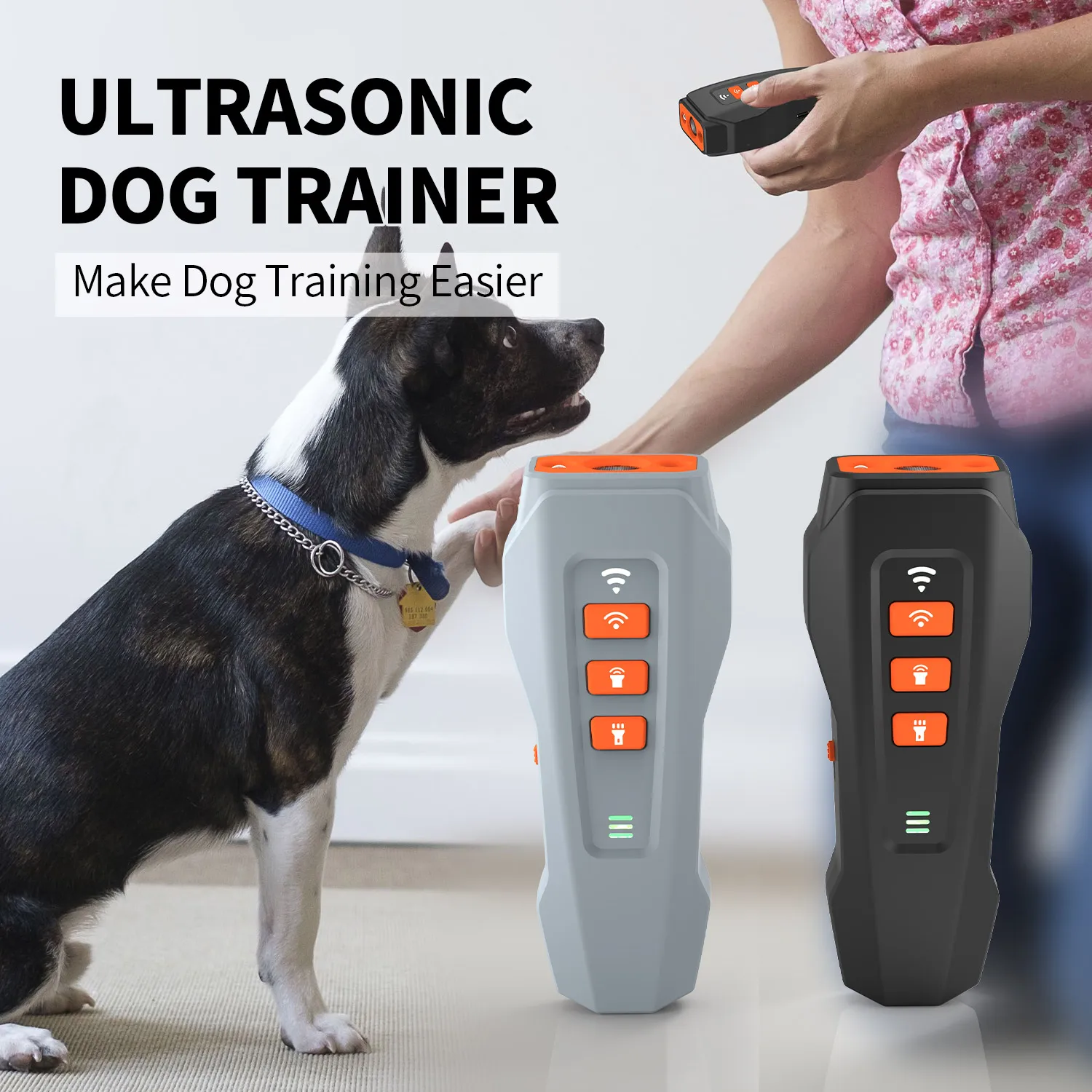 Outdoor mouse Repellent anti barking training device ultrasonic dog chaser With LED Light