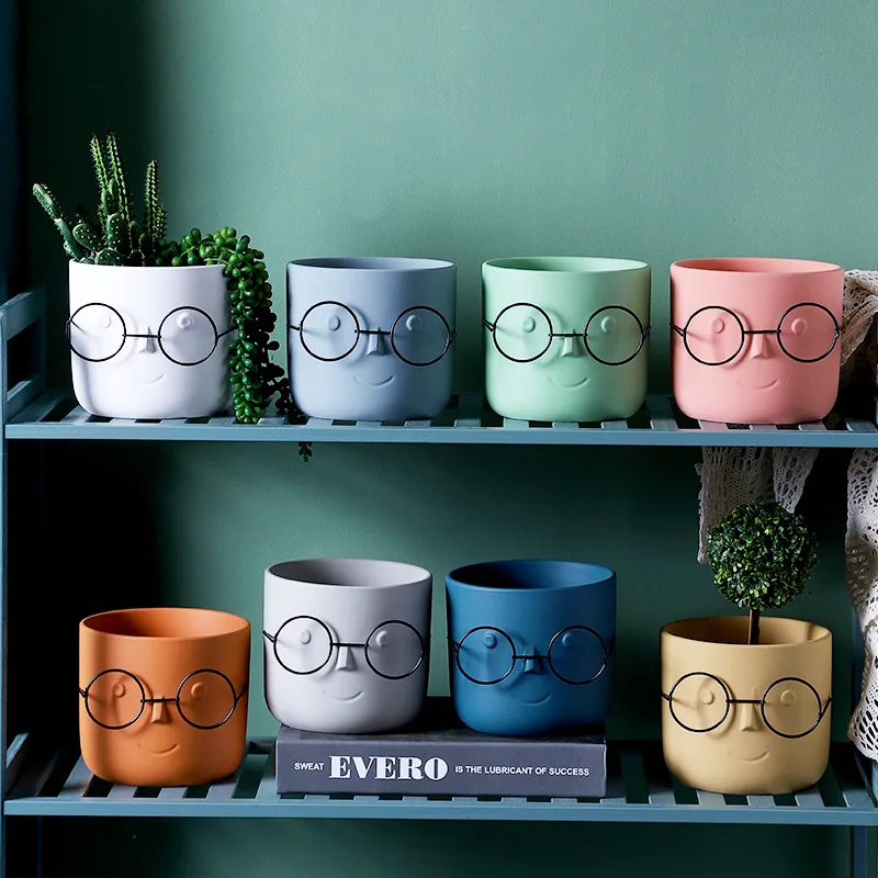 Nordic Style Personalized Ceramic Plant Pot With Customized Logo And Color