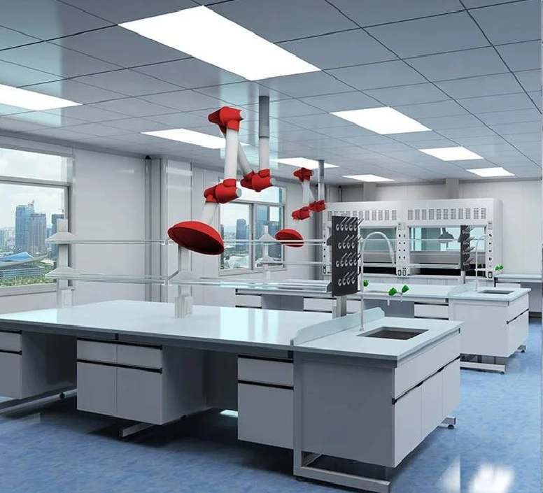 2025 NEW  Professional custom island lab table laboratory furniture chemical benches