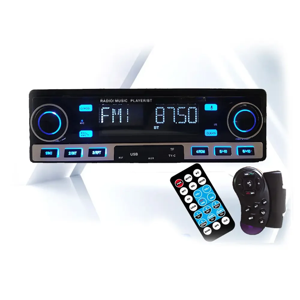 Wholesale 12V Car Audio With APP Control Handsfree System In-dash 1Din Car MP3 Player FM Aux Input Receiver Bluetooth Car Stereo