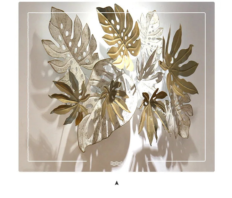 High End Wall Hanging Decor Metal Muur Decoration Gold Leaf Flakes Craft Modern Wall Background Decoration