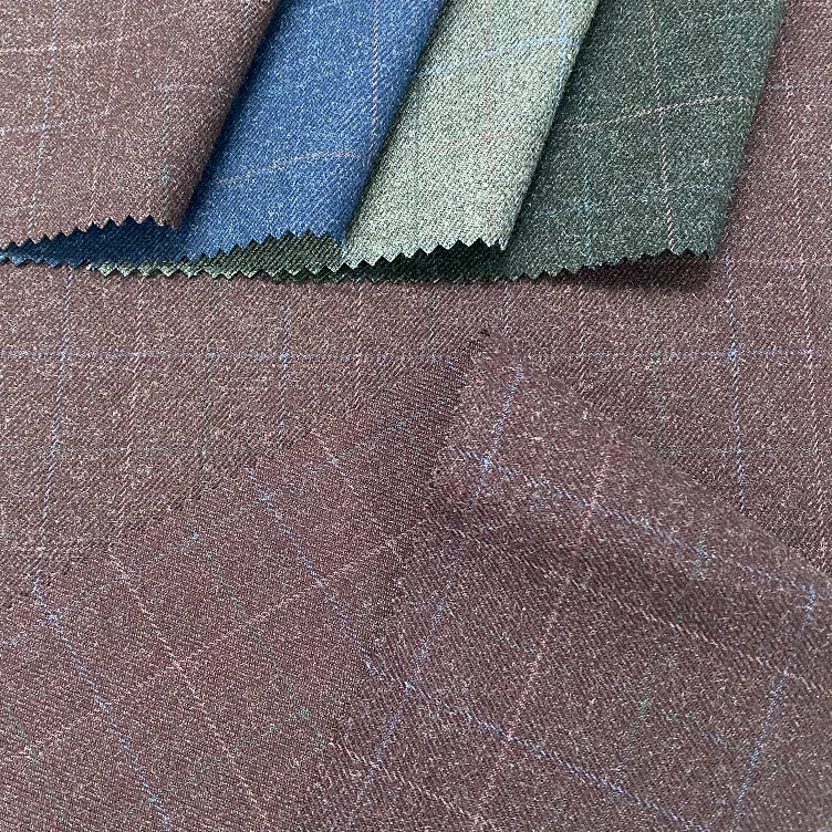 High Quality Wholesale Polyester  Rayon Woolen Coat Fabric For Men One Side Brush Fabric Flannel Fabric