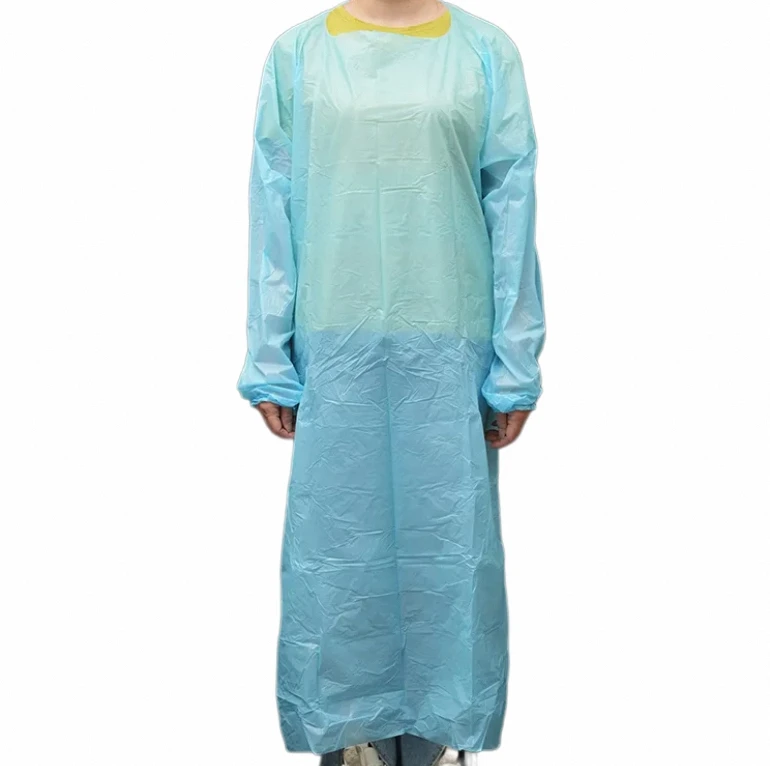 Factory Sale Various Widely Used Plastic Nursing Gown Protective Disposable Visiting Gown