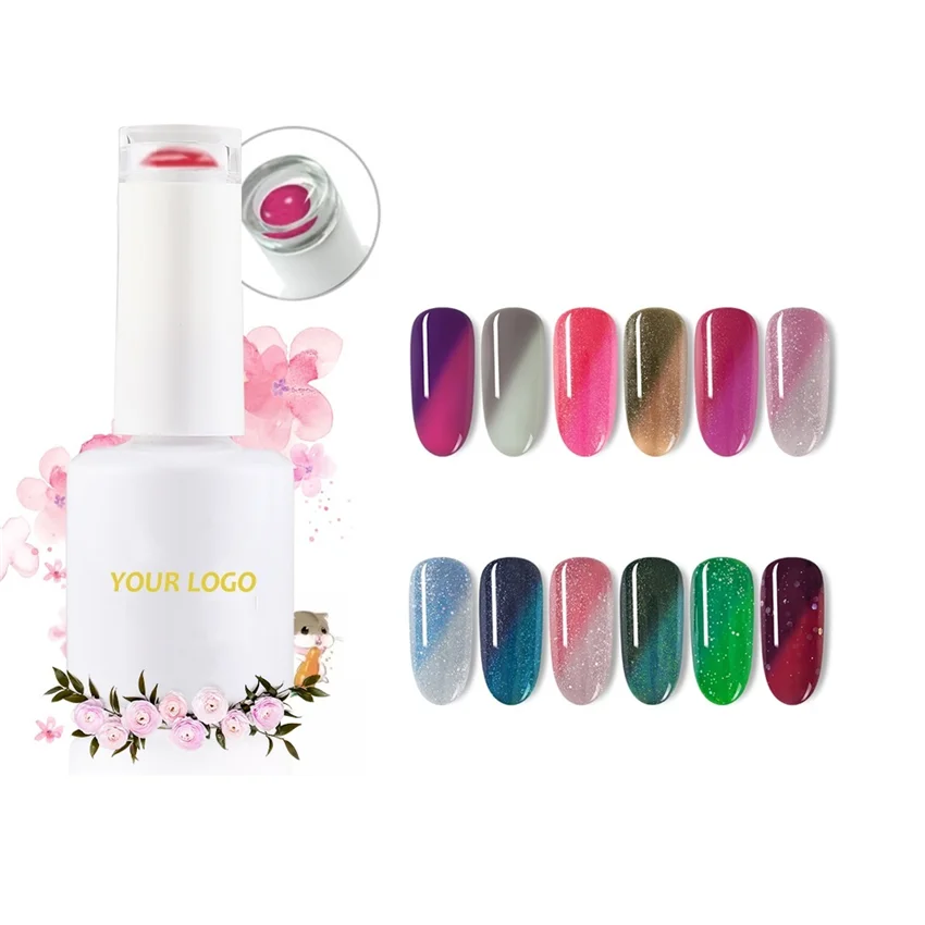 
Very hot sale effect environmental protection nail starter kit uv set color changing gel polish 