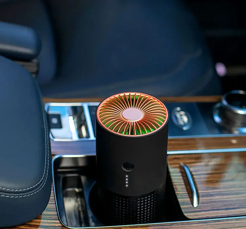 2023 New Mini Portable Car Air Purifier Dust Smoke Purifying