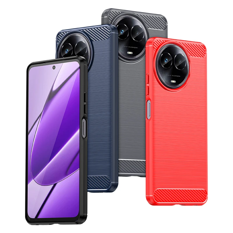 Brushed Carbon Fiber TPU Phone Case For Vivo Y02T Y02A Y02 4G Y11 2023