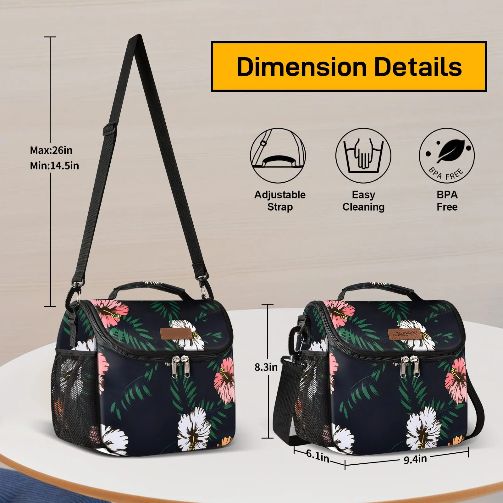 High Quality tote cooler shopping bag insulated lunch for outd Women/Men - Reusable Lunch Box for Office Picnic Hiking Beach