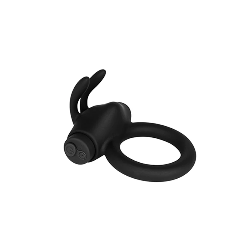 Amazon Hot Selling Male Products Powerful Rabbit Extend Time Cock Ring With Clitoral Stimulator For Man