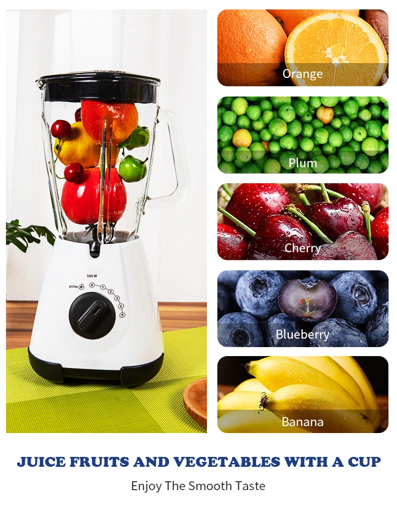 Volume discount 1.25L Square Blender jar Blender Parts blender cup with Stainless Steel Blade plastic Lid for  mixer spare parts