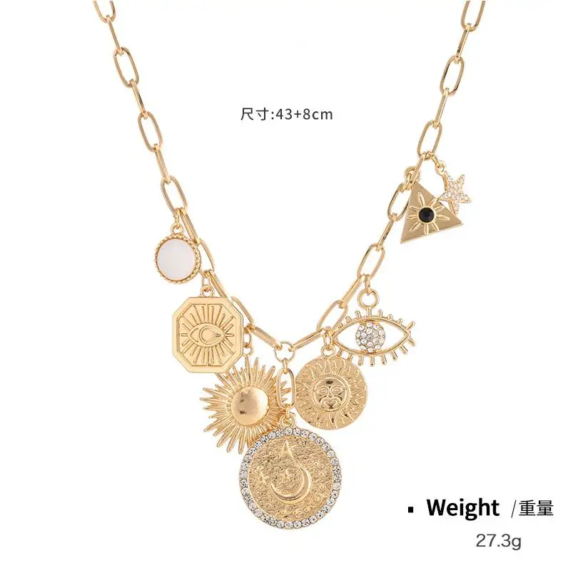 Heart Pendant Necklace Moissanite Stone Dainty Long Bead Crafted 925 Charm Clover Initial With Letter Gold Coated Chain Necklace