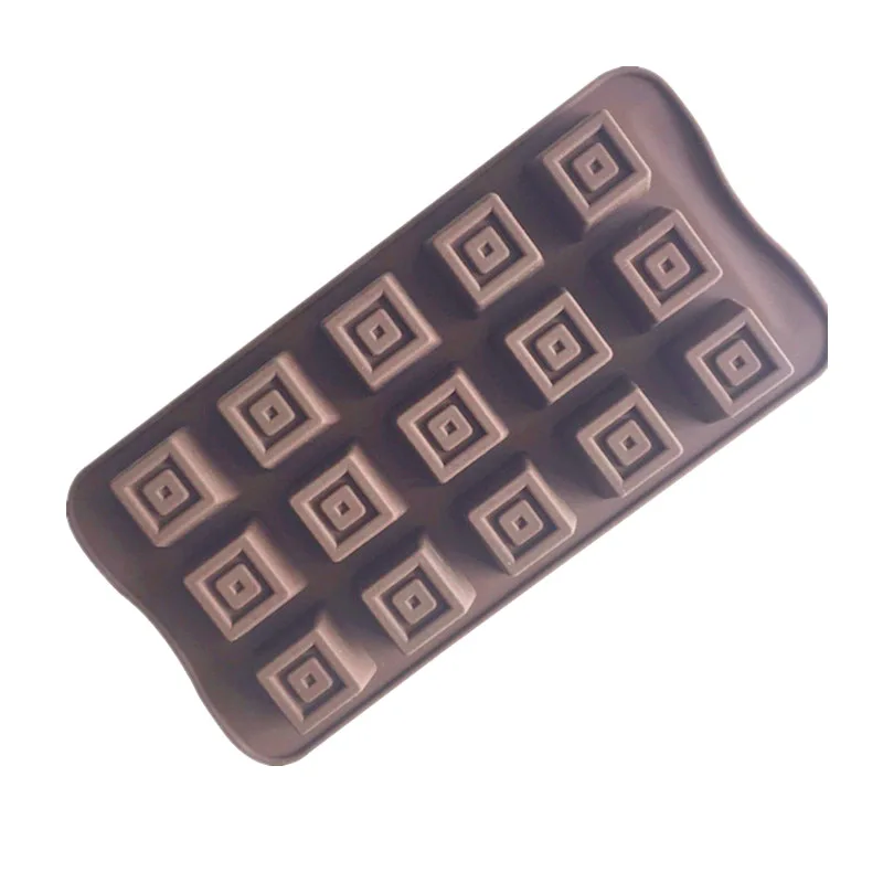 15 Cavities Heart/Star/ Round/ Flower/ Donut Multi Shapes Ice Trays  Chocolate Molds  Molde De Silicone Para Chocolate