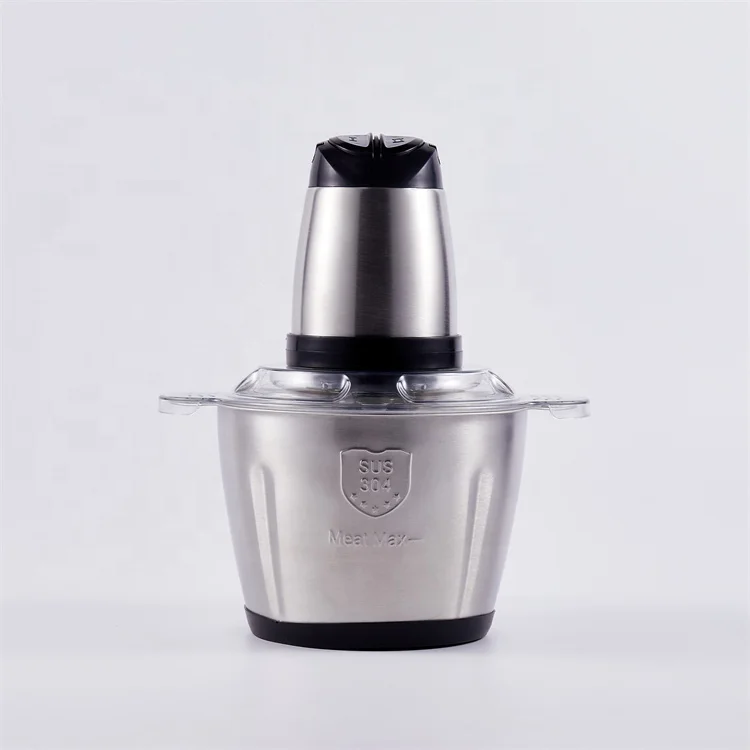 Коммерческий 2L вместимость нержавеющая сталь мясорубка машина электрическая для кухни говядина рыба измельчитель пищевых продуктов мощный