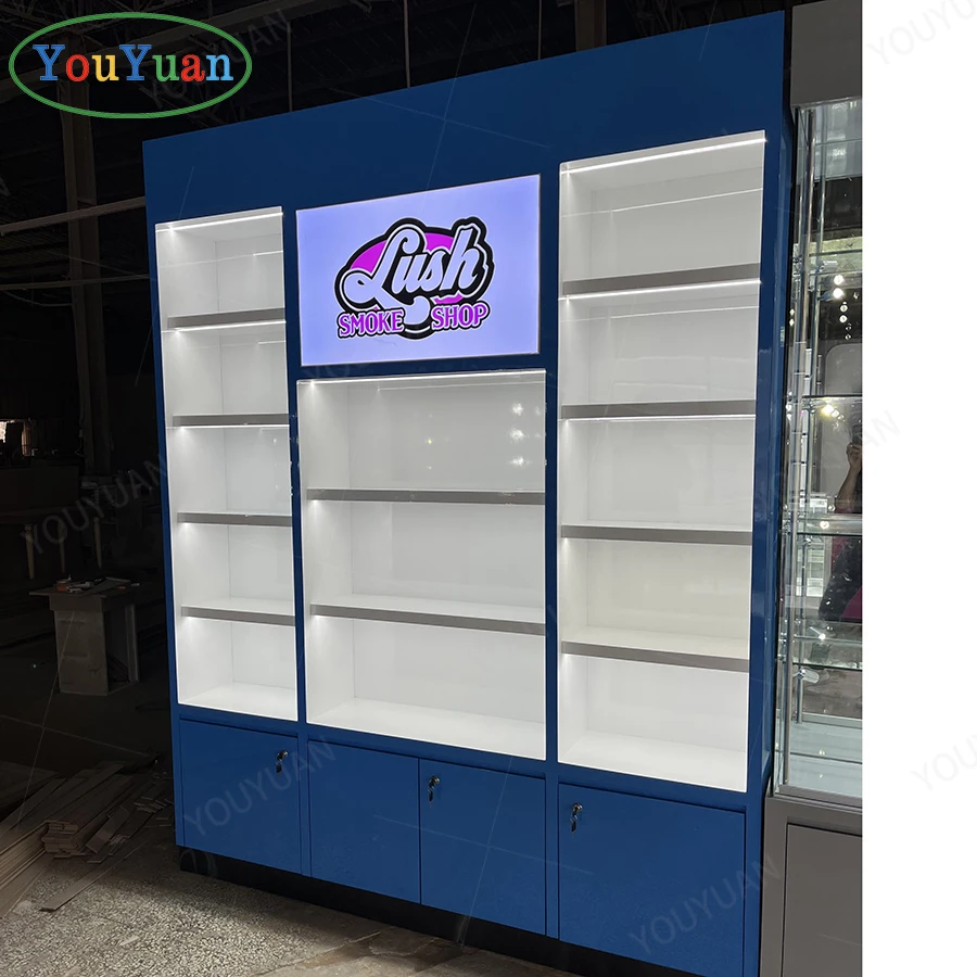 Полная сборка витрина для магазина дыма из фанеры аптеки кальяна