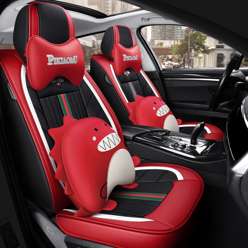 Professional R&D Manufacturer Universal Full Set Leather Cartoon Cute Car Seat Covers