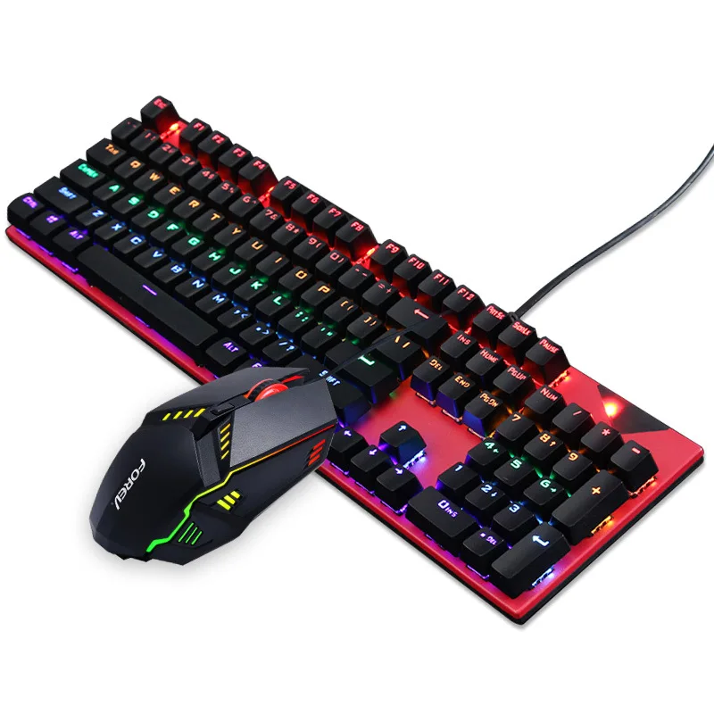 Best Selling 104-Keys Mechanical Keyboard Axis Color Wired Keyboard And Mouse Combination