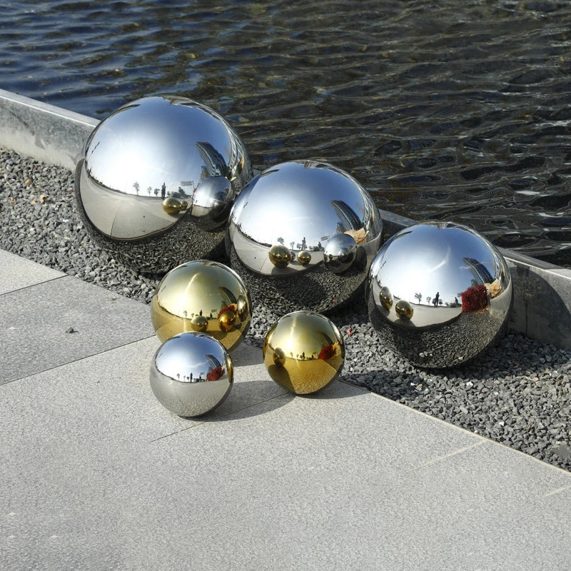 Mirror metal sphere full size 16mm to 1200mm 304 stainless steel hollow sphere decorative balls