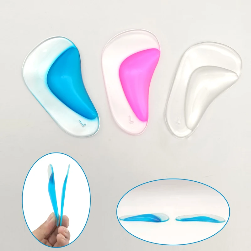 Plantar Fasciitis Arch Support Shoe Insoles Thicken Gel Arch Pads for Flat Feet Self-Adhesive Arch Cushion Inserts for Men&Women