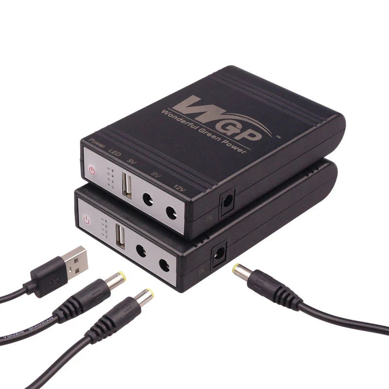 WGP poe ups 10400mah USB 5V DC 9V 12V DC mini ups for router and modem CCTV Camera ups backup power