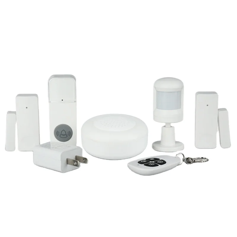 Tuya wireless cctv security for Home Burglar Security PIR Remote Controlled WiFi Alarm Wireless camera security kit