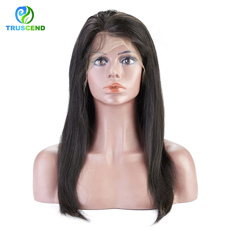 
Парик из натуральных волос с прямыми волосами 13*4, 100% Необработанные индийские человеческие волосы 