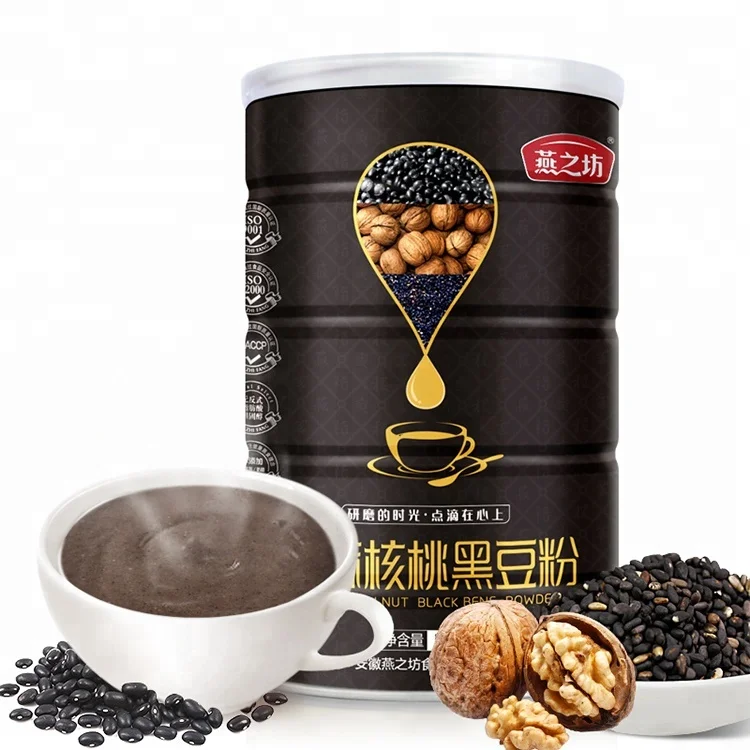 High nutrition black bean sesame walnut powder instant drink powder meal replacement powder