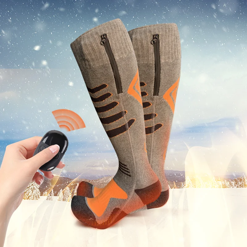 Winter Warming Remote Control APP Battery Electric Rechargeable Footwarmer Soles Heated Socks