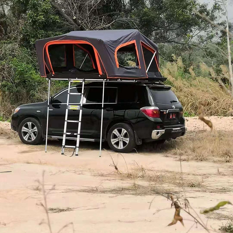 2022 Factory customized good quality car aluminum folding hard shell roof top tents for camping rooftop tent 4 person