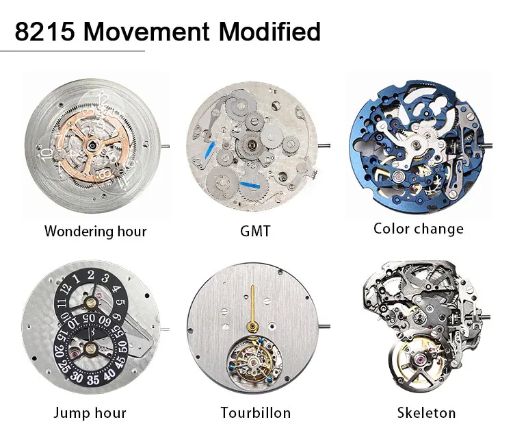 Custom OEM ETA2824 SW200 Movement Modified Watch Skeleton Power Reserve Automatic Watch Movement Parts Accessories