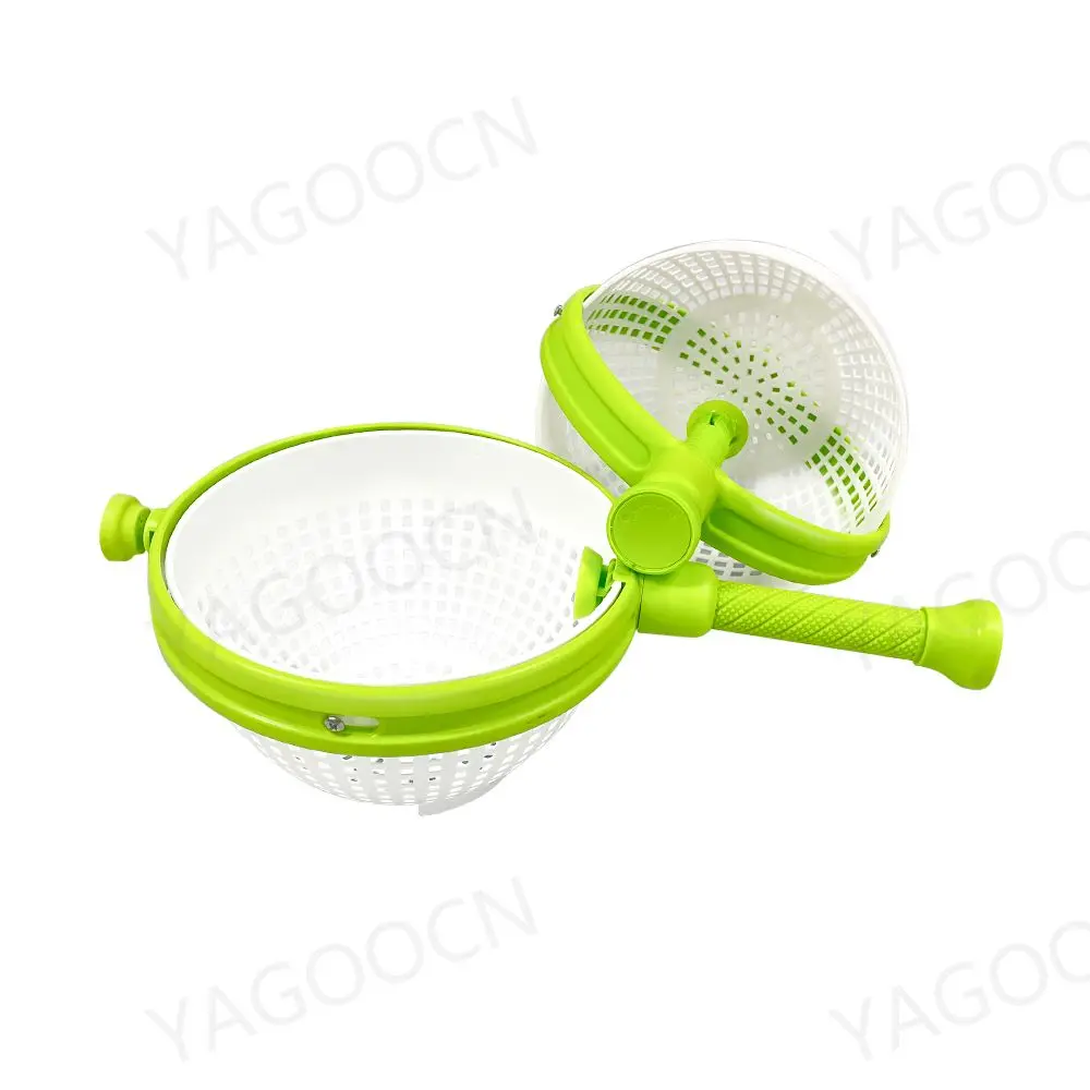 2023 Useful Vegetable and Fruit Salad Spinner Scratch Resistant Plastic Spina Colander Salad Spinner Colander