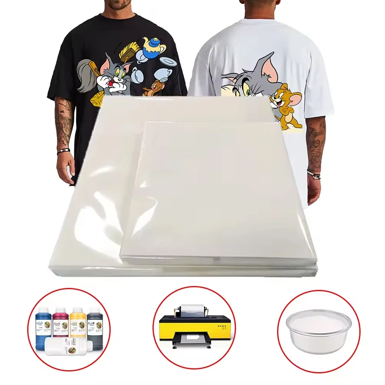 Factory Direct Sell Double Side Matte A4 DTF Transfer Film Paper PET Cold and Hot Peel Transfer printing