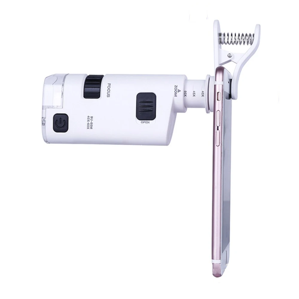 NO.BU-60M  40X-60X Zoom LED Pocket Microscope for Phone
