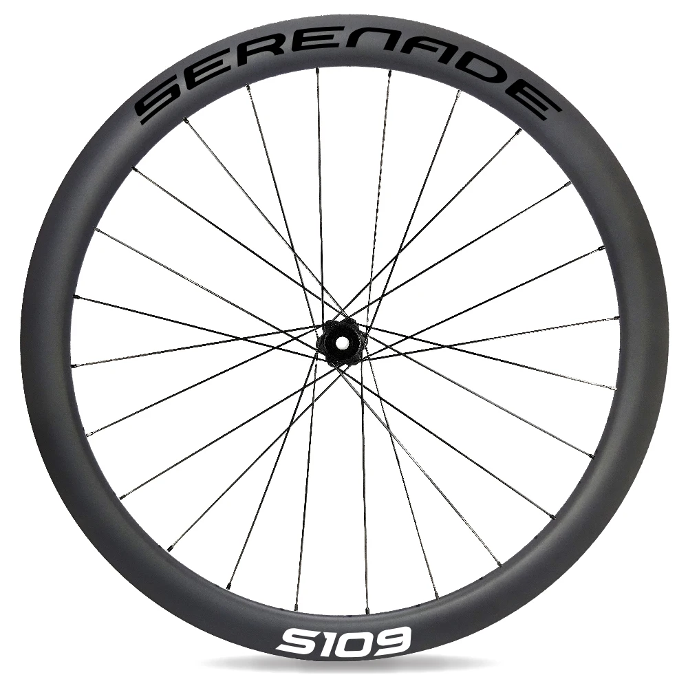 700C Allroad Fat Tire Disc Brake Bicycle Wheelset Carbon Fiber Gravel Wheels of Acceptable Size and Weight 45mm Carbon Wheelset