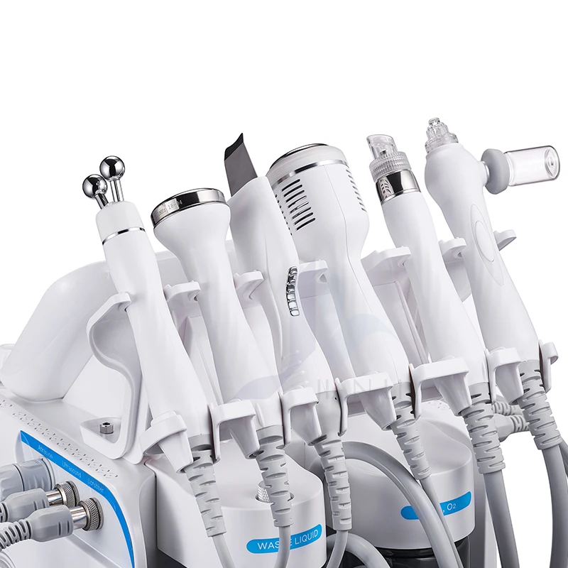 Second generation 6in1 Hydra Peeling Facial H2O2 Hydrogen Hydro Hydra Aqua Facial Machine Large suction vacuum blackhead devices