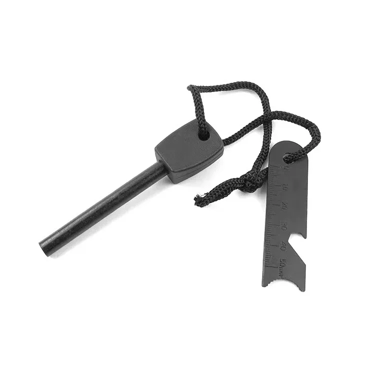 KongBo High Quality Emergency Magnesium Fire Starter Flint Rod With Ruler for Outdoor Hiking