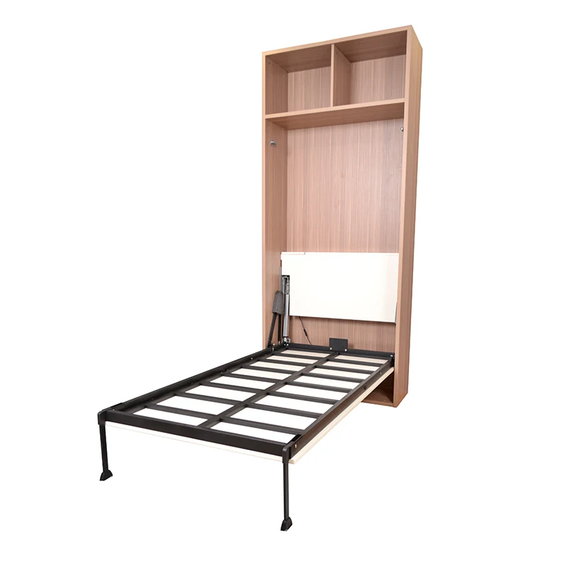 Recommend modern design bedroom furniture electronic remote control murphy bed metal single size others wall bed with cabinet